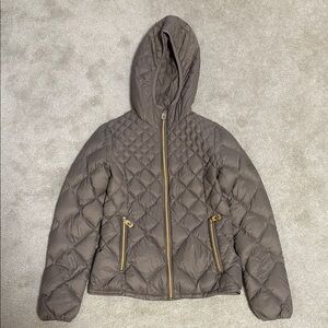 Michael Kors Brown Quilted Puffer Jacket